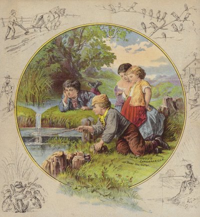 Children Pond Dipping by American School