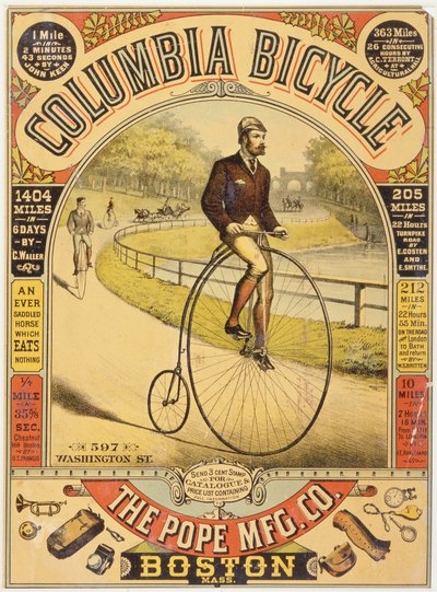 Columbia Bicycle Ad, c.1890s by American School