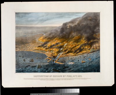 Destruction of Chicago by Fire, October 1871 by American School