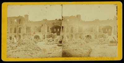 Interior of Fort Sumter by American School