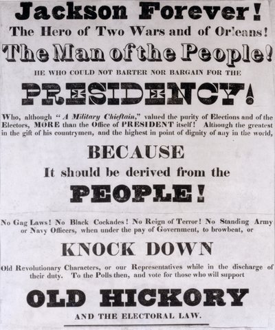 Jackson Forever, Presidential Campaign Poster by American School