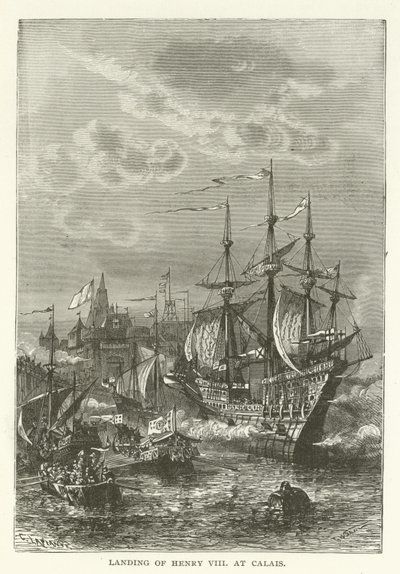 Landing of Henry VIII at Calais by American School