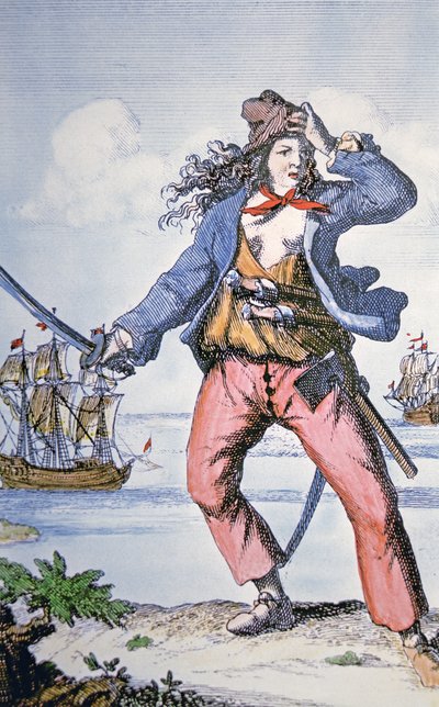 Mary Read, female pirate by American School