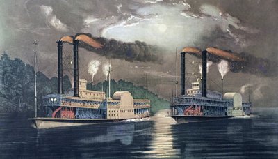 Midnight Race on the Mississippi by American School