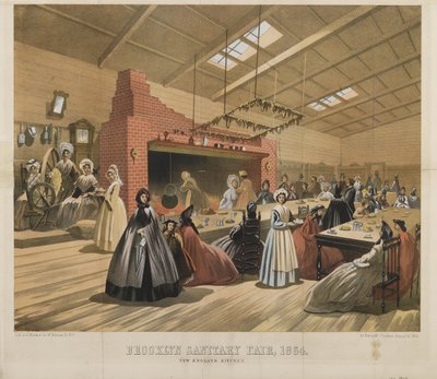 New England Kitchen, Brooklyn Sanitary Fair, 1864 by American School
