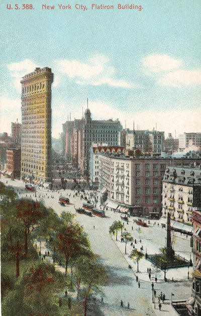 New York City, Flatiron Building by American School