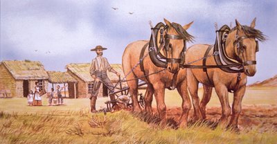 Pioneer farmer by American School