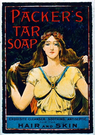 Poster advertising Packers Tar Soap by American School