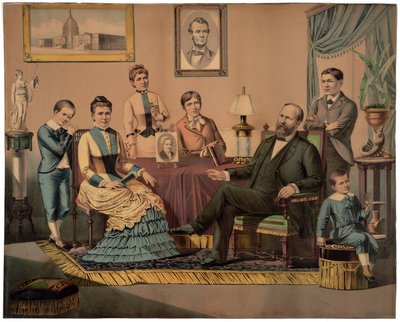 President Garfield and Family by American School