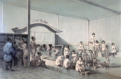 Public Bath at Simoda, 1856 by American School