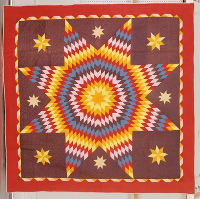 Quilted Coverlet by American School