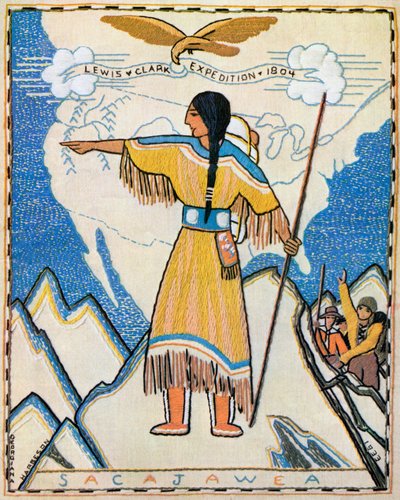 Sacajawea on the Lewis and Clark Expedition by American School