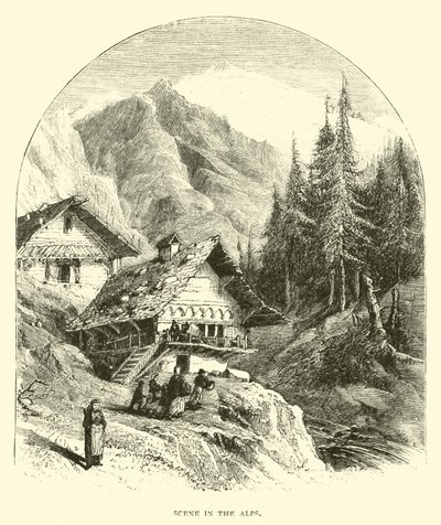 Scene in the Alps by American School