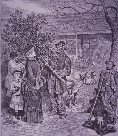 Selling Christmas trees in Richmond, Virginia by American School