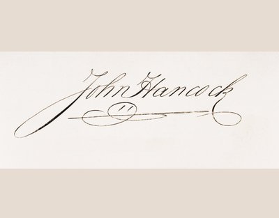 Signature of John Hancock by American School