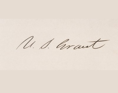 Signature of Ulysses S. Grant by American School
