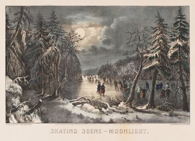 Skating Scene - Moonlight by American School