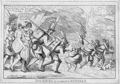 Soldiers on a march to Buffalo by American School