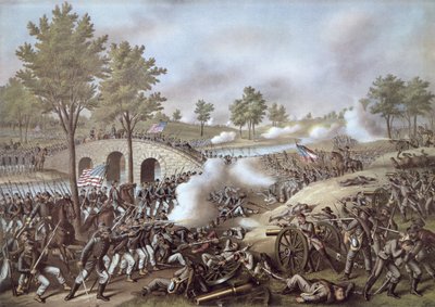 The Battle of Antietam by American School