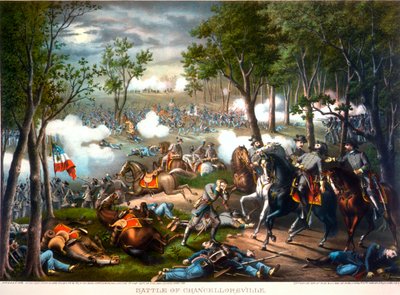 The Battle of Chancellorsville, Virginia, 1863 by American School
