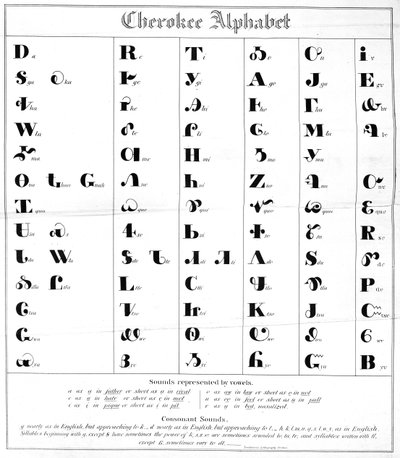 The Cherokee alphabet by American School