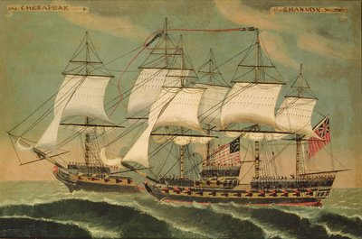 The Chesapeak and the Shannon by American School