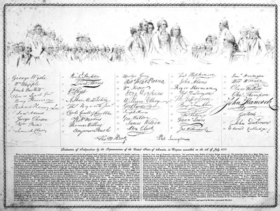 The Declaration of Independence, Engraved Copy by American School