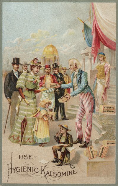 Uncle Sam Distributing Kalsomine by American School