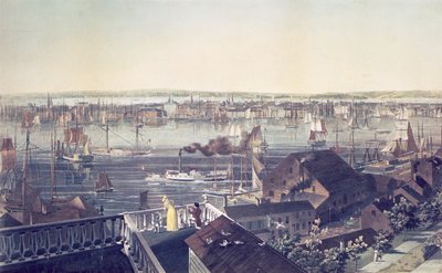View of Manhattan from Brooklyn, 1837 by American School