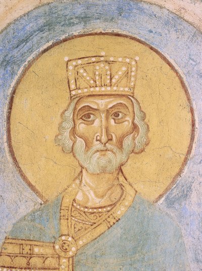 King David by Ancient Russian frescos