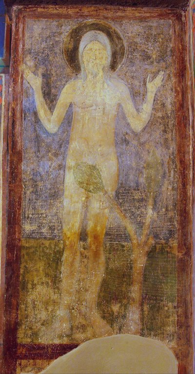 Saint Onuphrius by Ancient Russian frescos