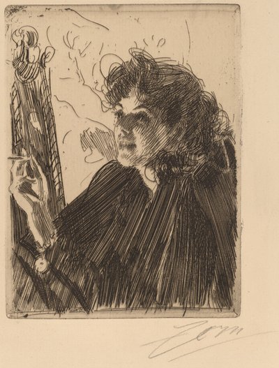 Girl with Cigarette by Anders Leonard Zorn