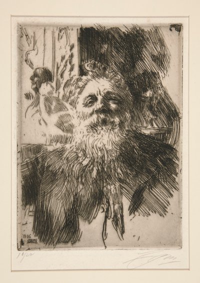 Portrait of Auguste Rodin by Anders Leonard Zorn