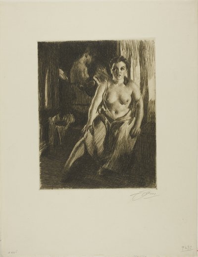 The Bed-Stool by Anders Leonard Zorn