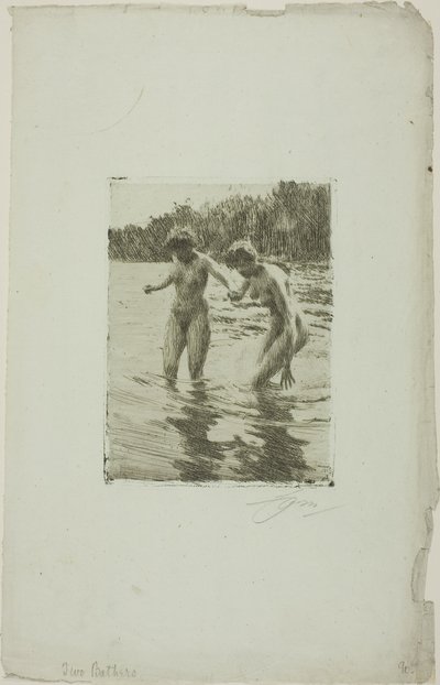 Two Bathers by Anders Leonard Zorn