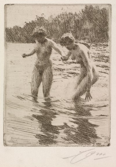 Two Bathers by Anders Leonard Zorn