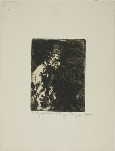 Village Violinist by Anders Leonard Zorn