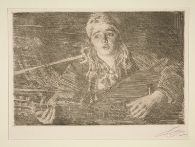 Woman with Swedish Lute by Anders Leonard Zorn