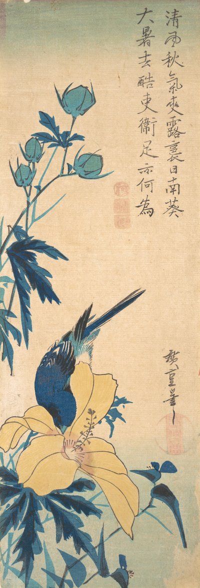 Blue Bird by Ando Hiroshige