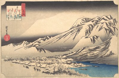 Evening Snow on Mount Hira, 19th Century by Ando Hiroshige