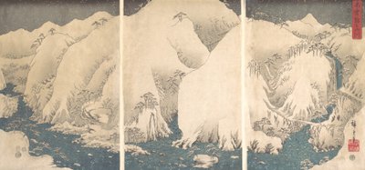 Kiso Gorge in the Snow by Ando Hiroshige