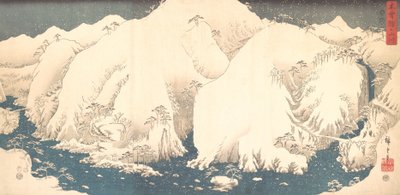 Kiso Mountains in Snow, 1857 by Ando Hiroshige
