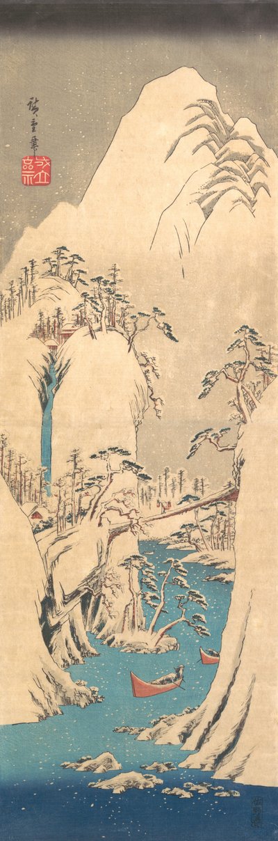Snowy Gorge by Ando Hiroshige