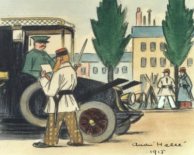 Taxis during the Battle of the Marne by Andre Helle