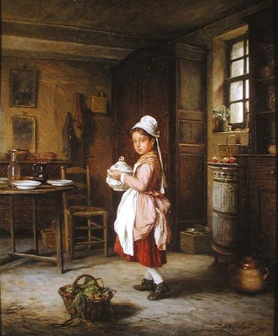 Laying the Table by André Henri Dargelas