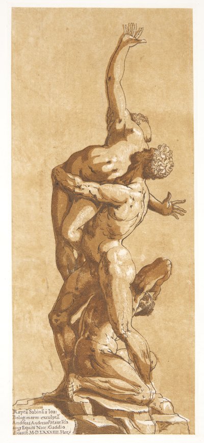 The Abduction of a Sabine Woman by Andrea Andreani