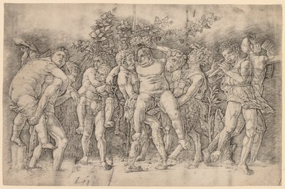 Bacchanal with Silenus by Andrea Mantegna