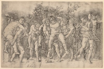Bacchanal with Silenus by Andrea Mantegna