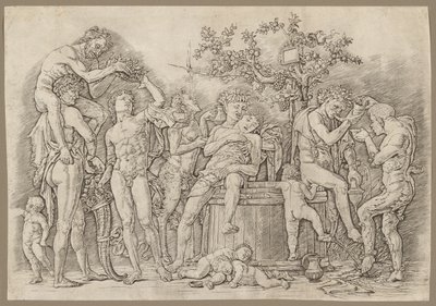 Bacchanal with a Wine Vat by Andrea Mantegna