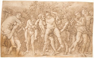 Bacchanal with Silenus by Andrea Mantegna